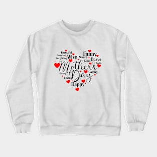 Beautiful Lovely Words on a Heart Shape design. Crewneck Sweatshirt